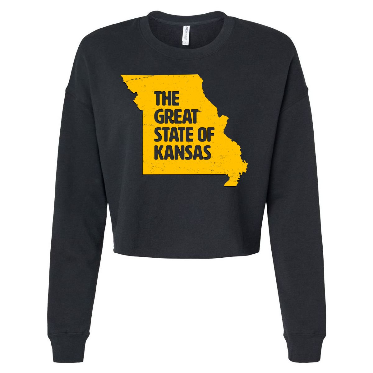 The Great State Of Kansas Cropped Pullover Crew