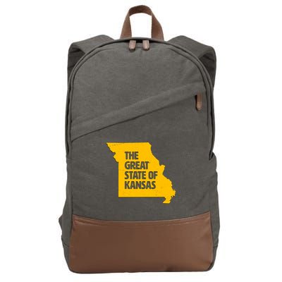 The Great State Of Kansas Cotton Canvas Backpack