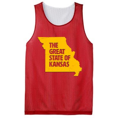 The Great State Of Kansas Mesh Reversible Basketball Jersey Tank