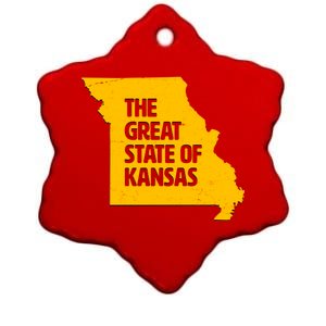 The Great State Of Kansas Ceramic Star Ornament