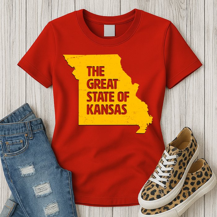 The Great State Of Kansas Womens T-Shirt