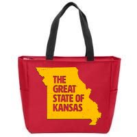 The Great State Of Kansas Zip Tote Bag