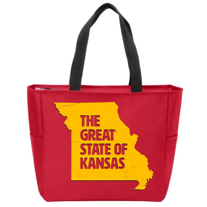 The Great State Of Kansas Zip Tote Bag