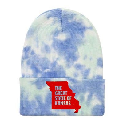 The Great State Of Kansas Tie Dye 12in Knit Beanie