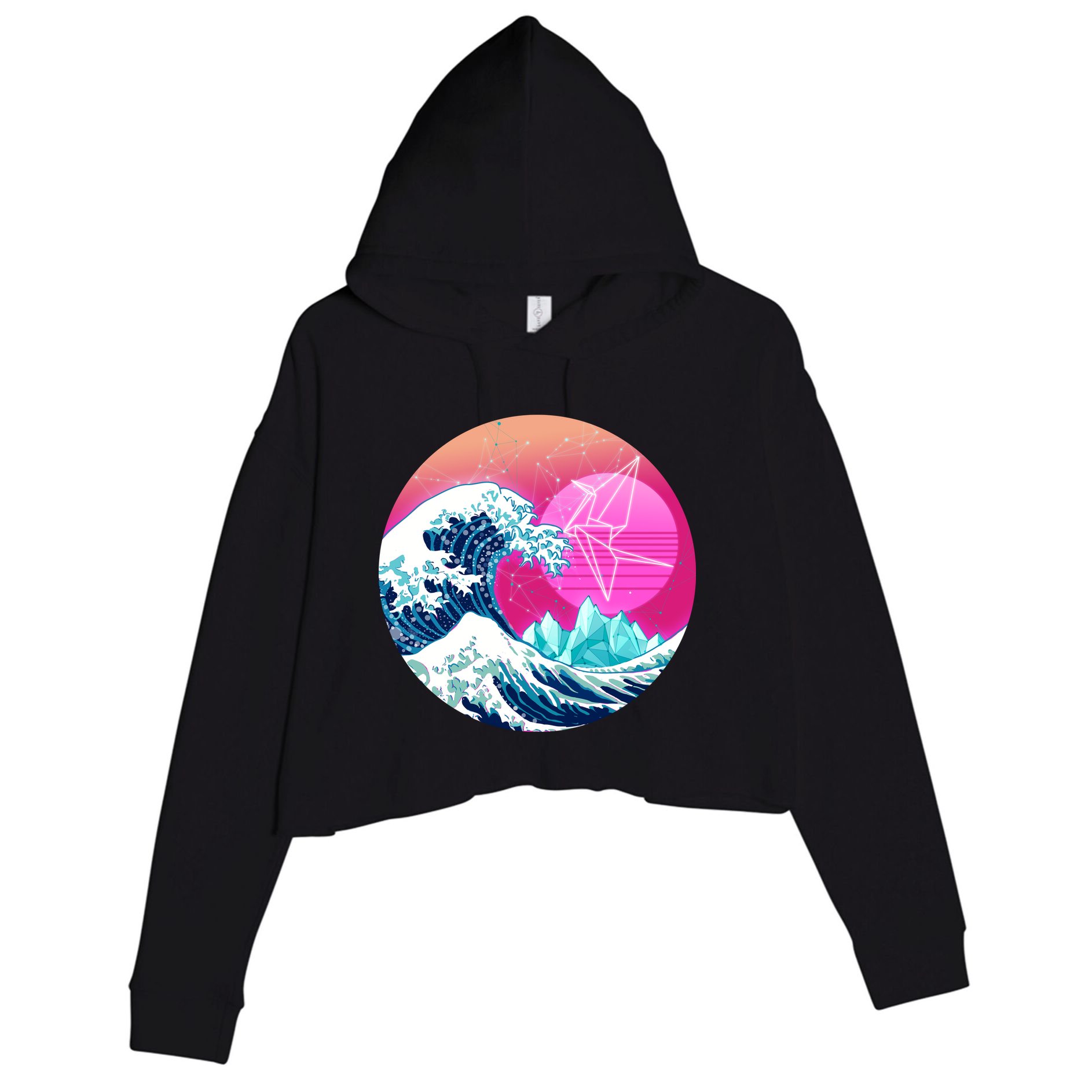 The Great Vapor-Wave Crop Fleece Hoodie