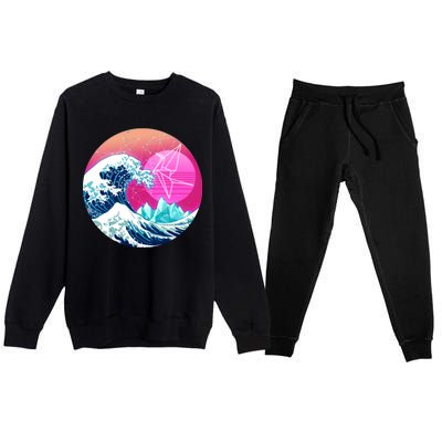 The Great Vapor-Wave Premium Crewneck Sweatsuit Set