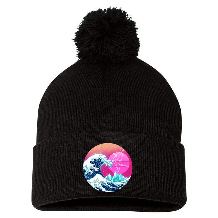 The Great Vapor-Wave Pom Pom 12in Knit Beanie