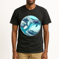 The Great Wave Dolphin Tall T-Shirt