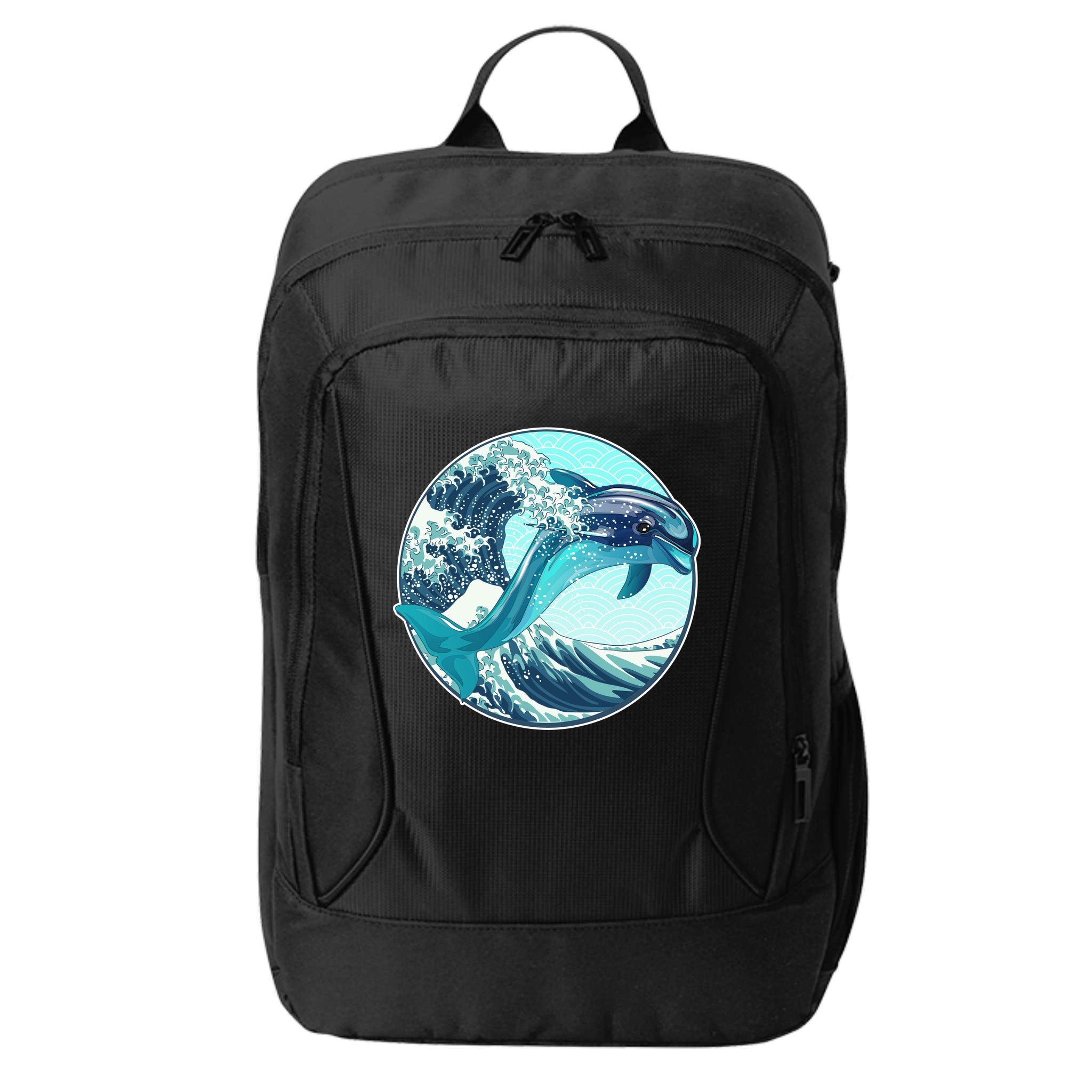 The Great Wave Dolphin City Backpack