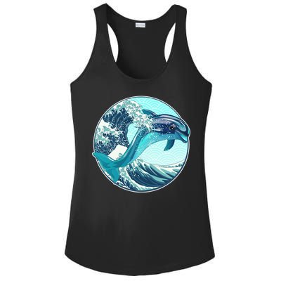 The Great Wave Dolphin Ladies PosiCharge Competitor Racerback Tank