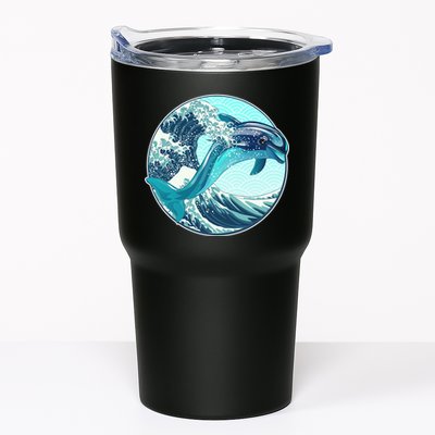 The Great Wave Dolphin Tumbler