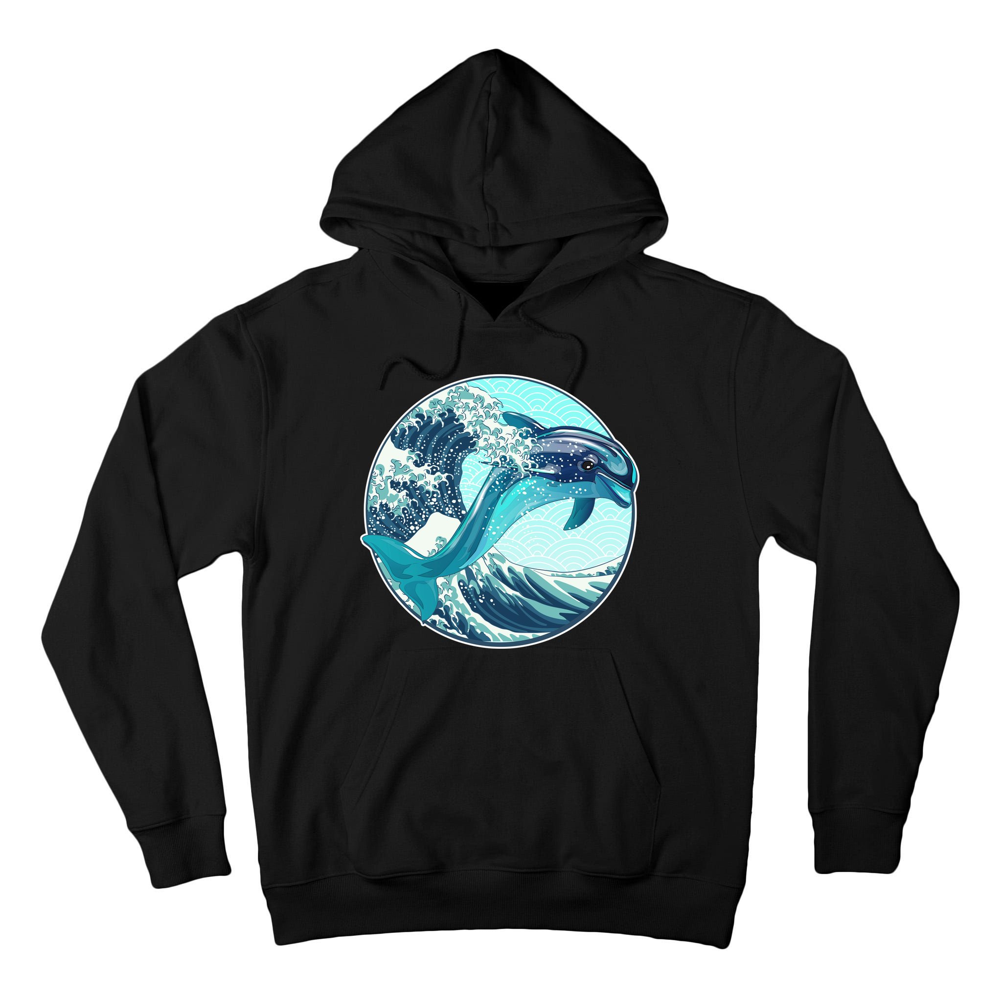 The Great Wave Dolphin Tall Hoodie