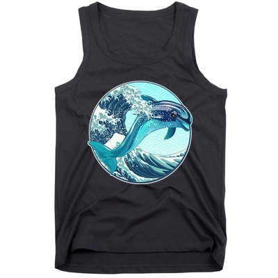 The Great Wave Dolphin Tank Top