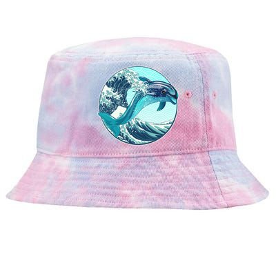 The Great Wave Dolphin Tie-Dyed Bucket Hat