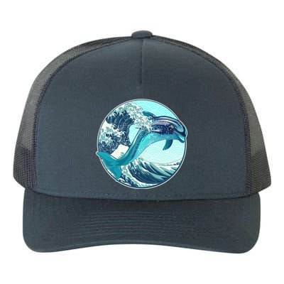 The Great Wave Dolphin Yupoong Adult 5-Panel Trucker Hat