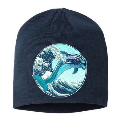 The Great Wave Dolphin Sustainable Beanie