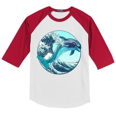 The Great Wave Dolphin Kids Colorblock Raglan Jersey