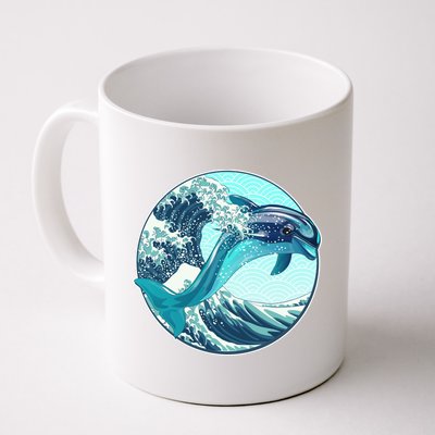 The Great Wave Dolphin Coffee Mug