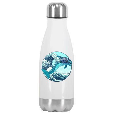 The Great Wave Dolphin Stainless Steel Insulated Water Bottle