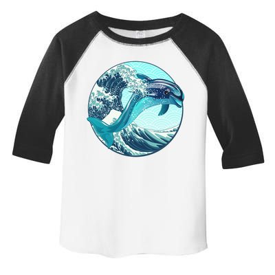 The Great Wave Dolphin Toddler Fine Jersey T-Shirt