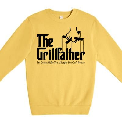 The Grillfather Burger You Can't Refuse Premium Crewneck Sweatshirt