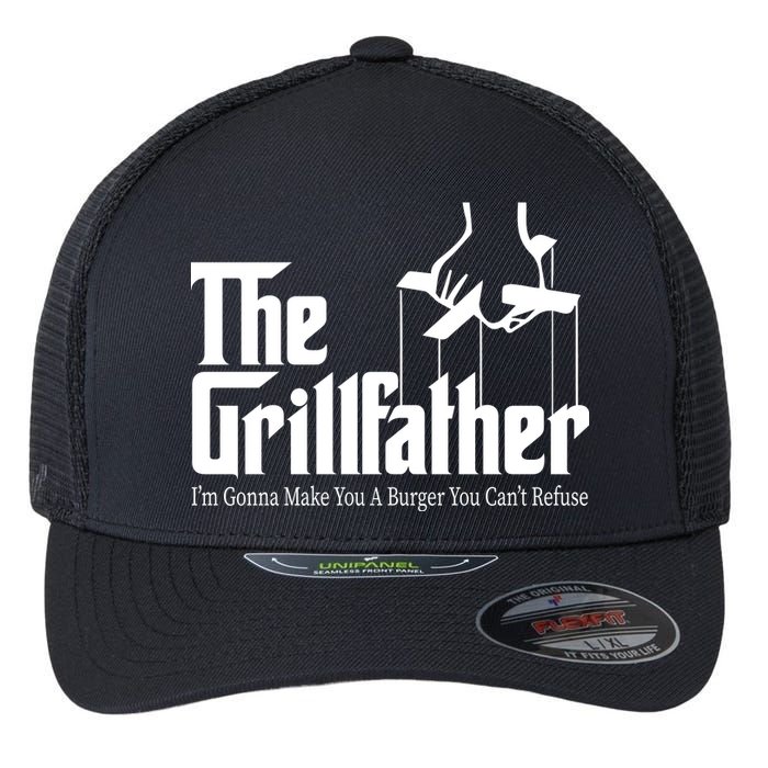 The Grillfather Burger You Can't Refuse Flexfit Unipanel Trucker Cap