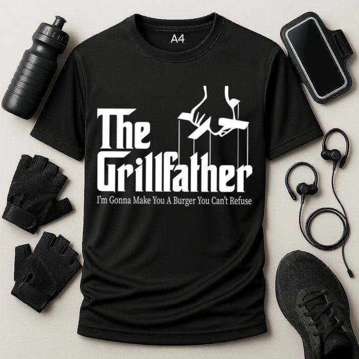 The Grillfather Burger You Can't Refuse Performance Shirt