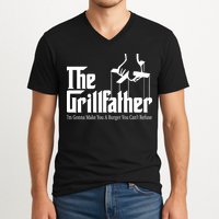 The Grillfather Burger You Can't Refuse V-Neck T-Shirt