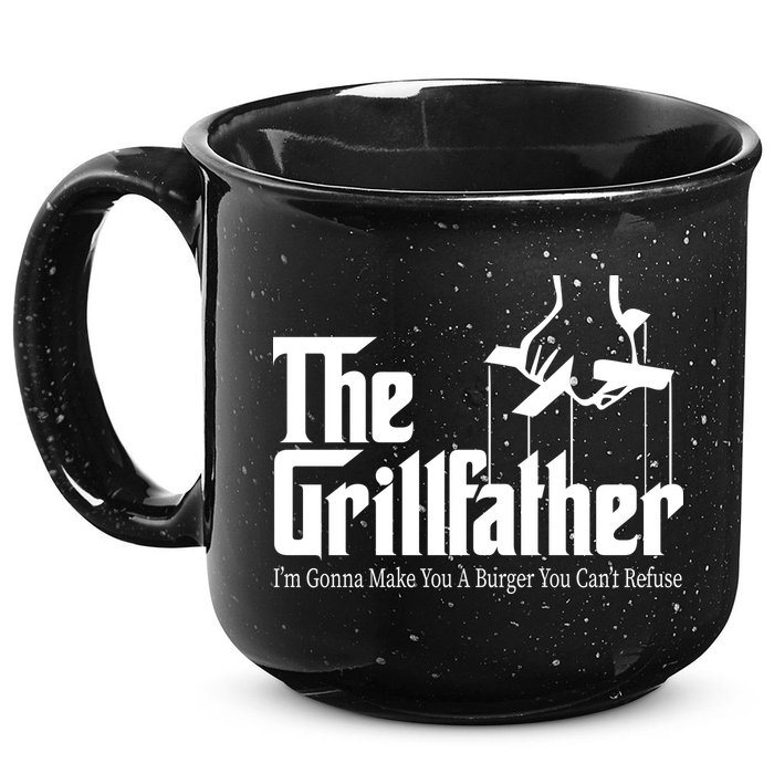 The Grillfather Burger You Can't Refuse 15oz Campfire Ceramic Mug