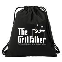 The Grillfather Burger You Can't Refuse Drawstring Bag