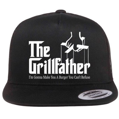 The Grillfather Burger You Can't Refuse Flat Bill Trucker Hat