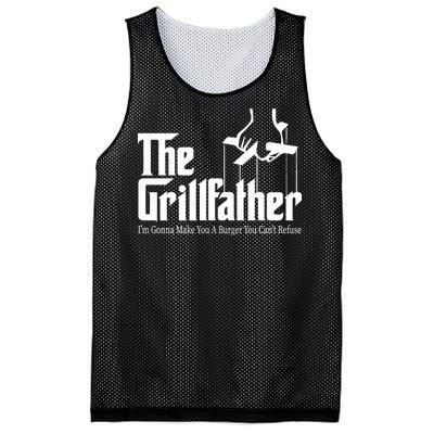 The Grillfather Burger You Can't Refuse Mesh Reversible Basketball Jersey Tank