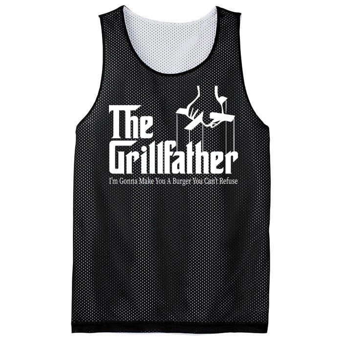 The Grillfather Burger You Can't Refuse Mesh Reversible Basketball Jersey Tank