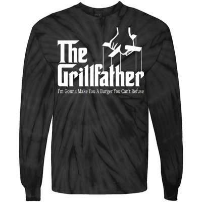 The Grillfather Burger You Can't Refuse Tie-Dye Long Sleeve Shirt