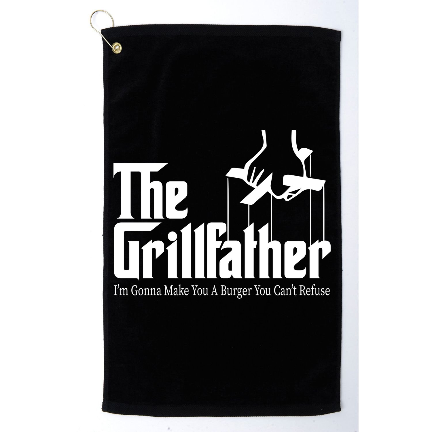 The Grillfather Burger You Can't Refuse Golf Towel