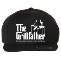 The Grillfather Burger You Can't Refuse Wool Snapback Cap