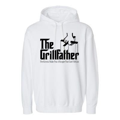 The Grillfather Burger You Can't Refuse Garment-Dyed Fleece Hoodie