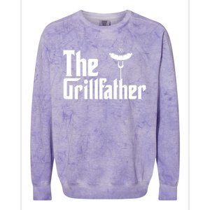 The Grillfather Father's Day Grill Colorblast Crewneck Sweatshirt