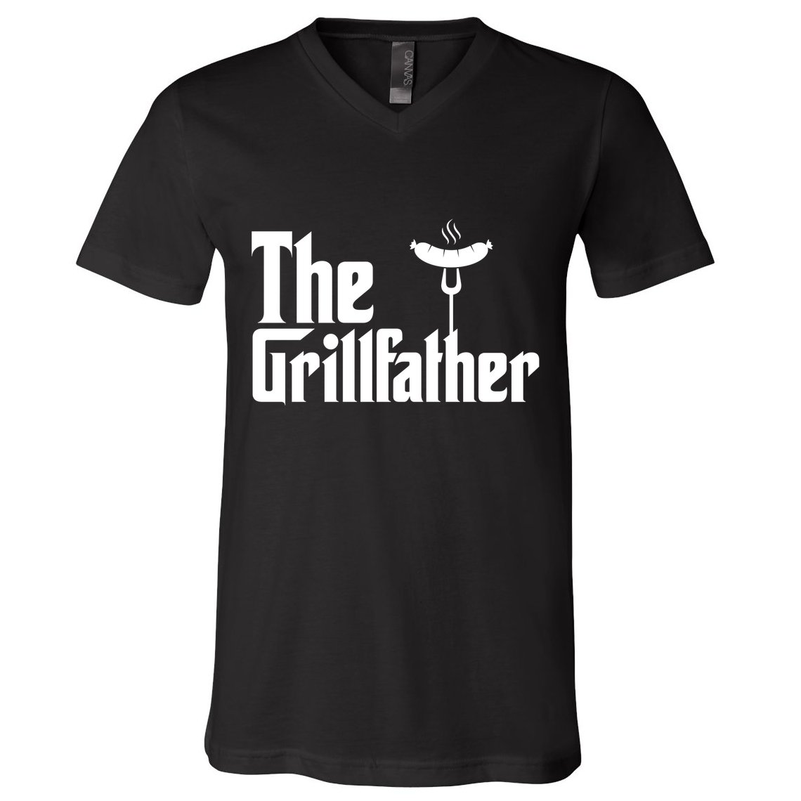 The Grillfather Father's Day Grill V-Neck T-Shirt