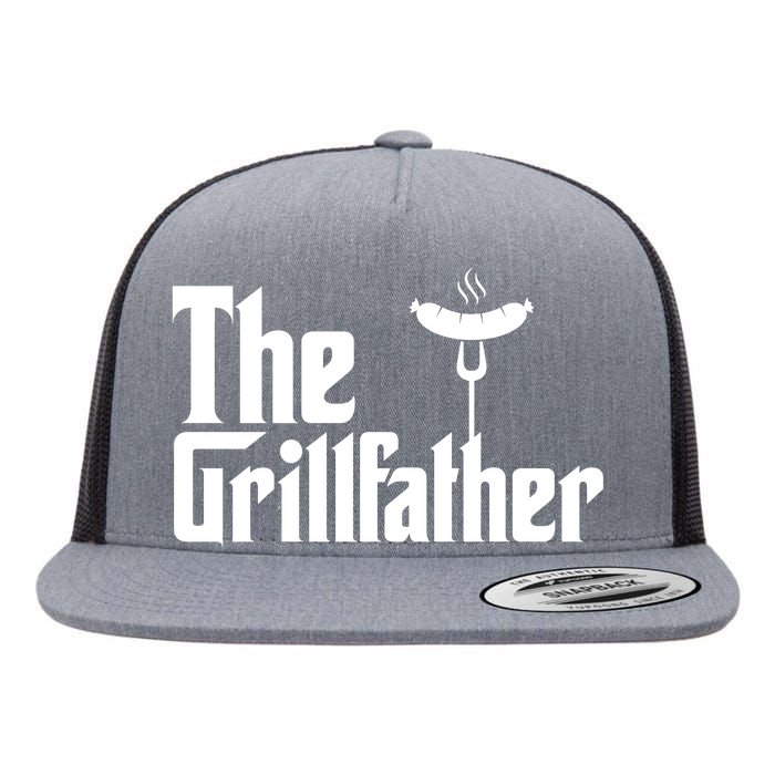 The Grillfather Father's Day Grill Flat Bill Trucker Hat