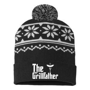 The Grillfather Father's Day Grill USA-Made Snowflake Beanie