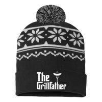 The Grillfather Father's Day Grill USA-Made Snowflake Beanie