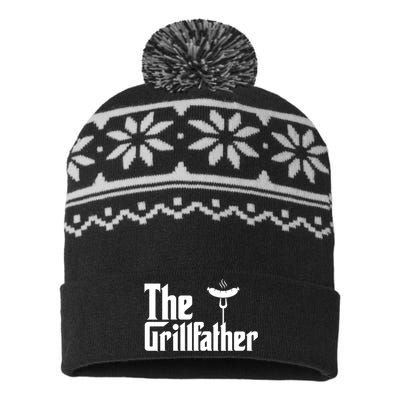 The Grillfather Father's Day Grill USA-Made Snowflake Beanie