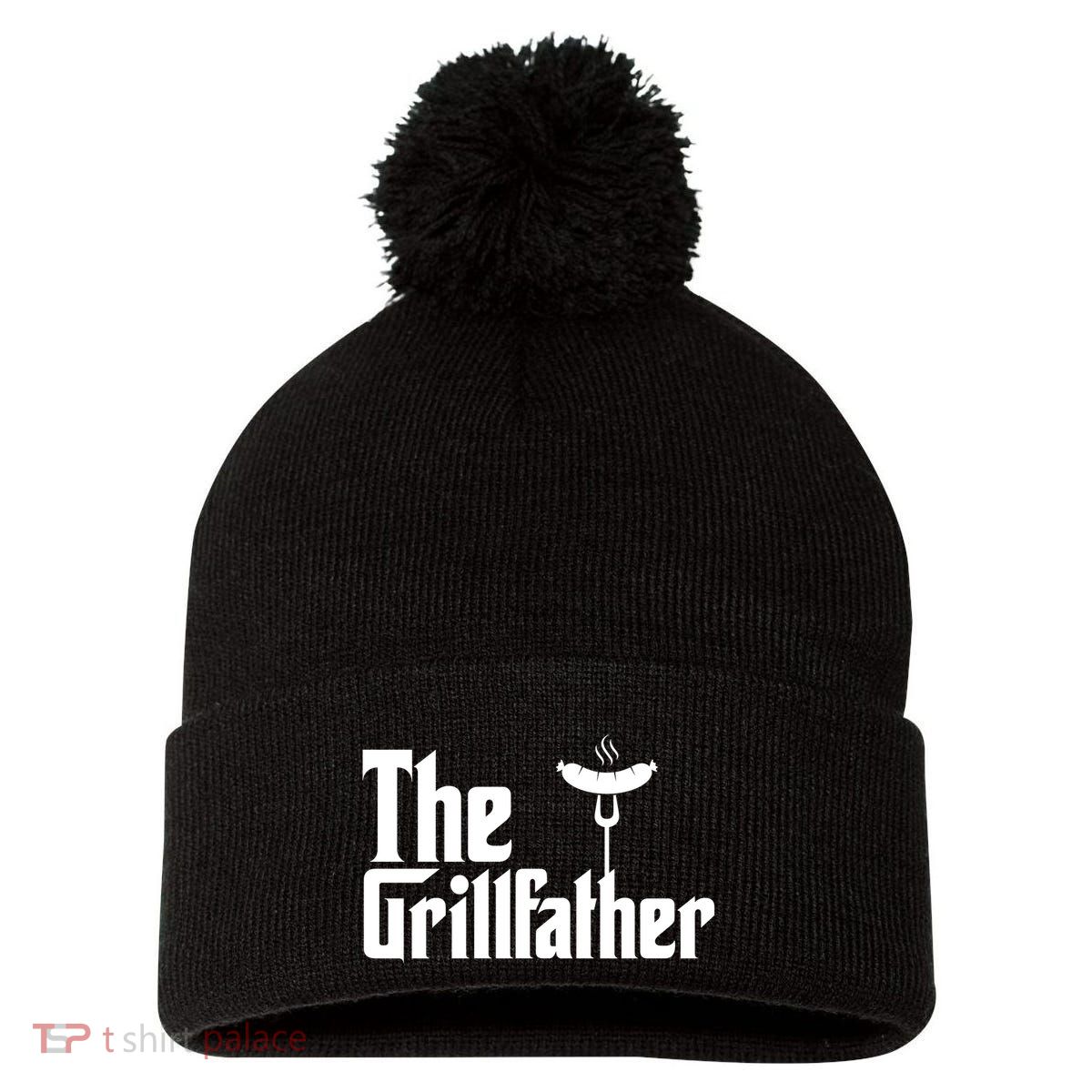 The Grillfather Father's Day Grill Pom Pom 12in Knit Beanie