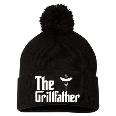 The Grillfather Father's Day Grill Pom Pom 12in Knit Beanie