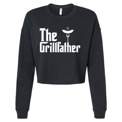 The Grillfather Father's Day Grill Cropped Pullover Crew