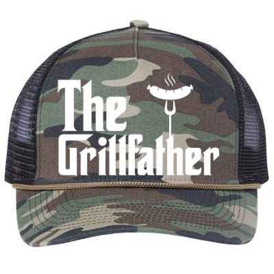 The Grillfather Father's Day Grill Retro Rope Trucker Hat Cap