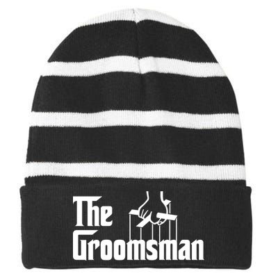 The Groomsman  Striped Beanie with Solid Band