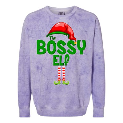 The Grumpy Elf Matching Christmas Colorblast Crewneck Sweatshirt