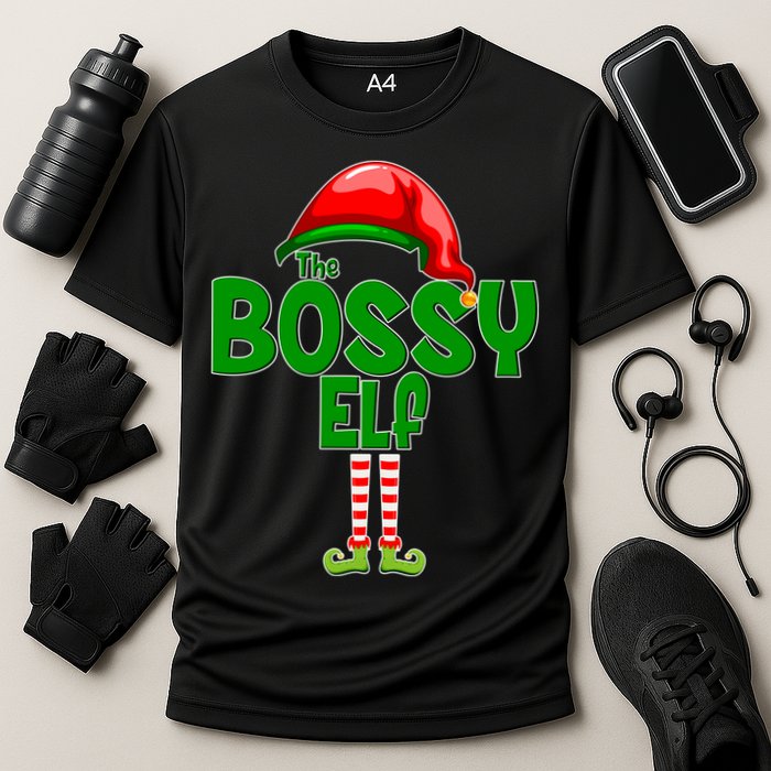 The Grumpy Elf Matching Christmas Cooling Performance Crew T-Shirt